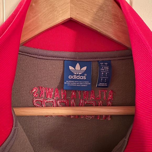Adidas Gray and Red Atlanta Hawks Member Jacket - Picture 3 of 8